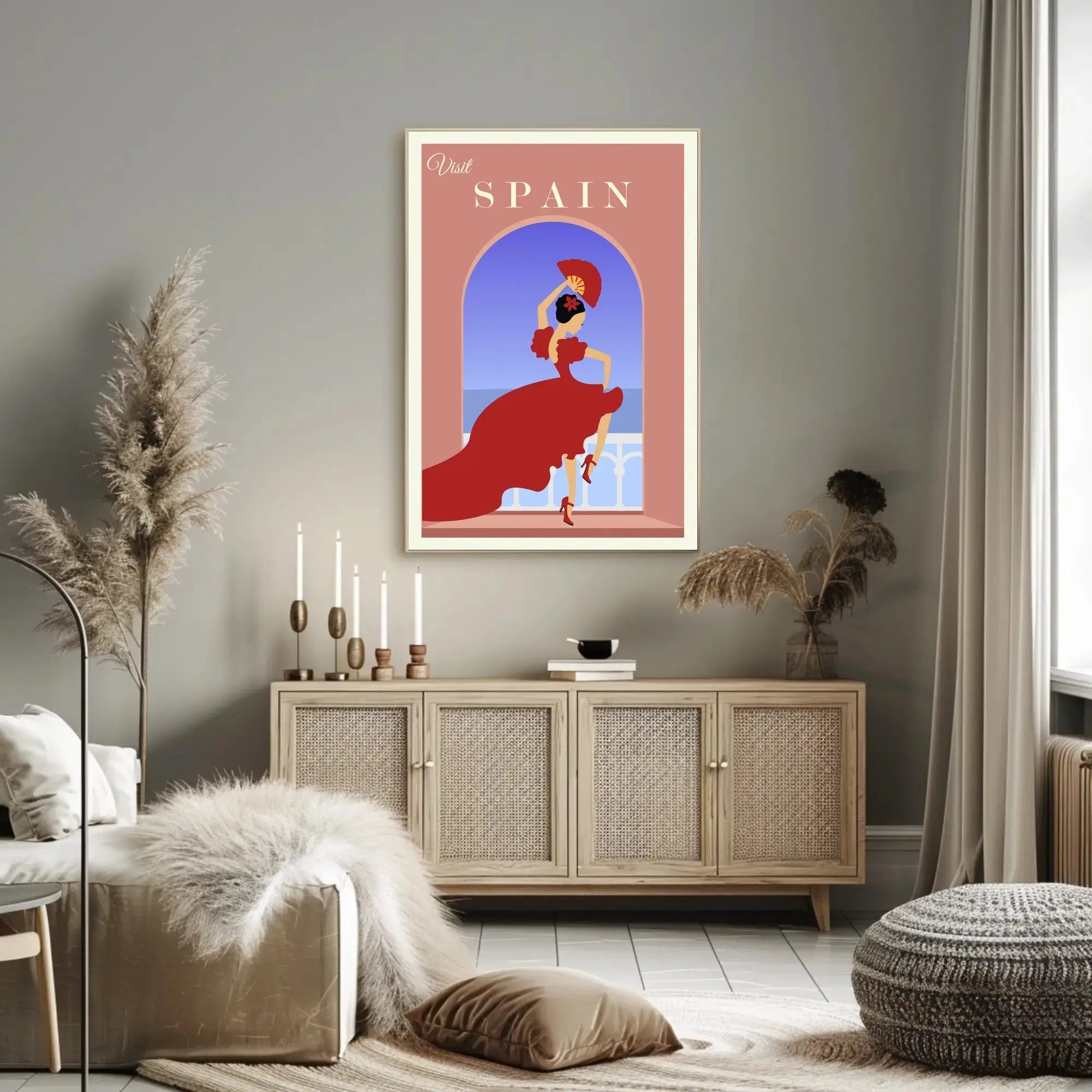 Visit Spain Flamenco Dance Travel Poster PosterGoat