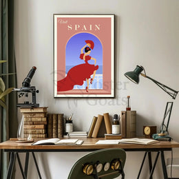 Visit Spain Flamenco Dance Travel Poster PosterGoat
