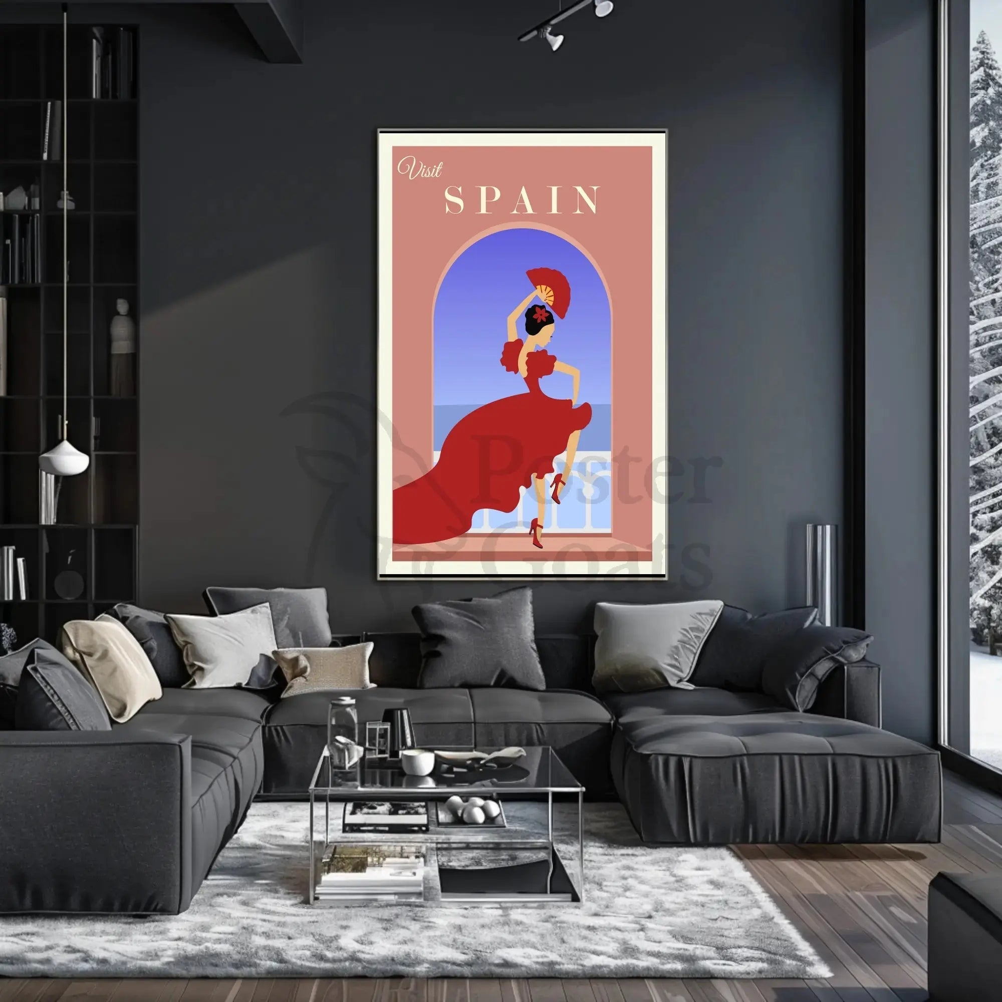 Visit Spain Flamenco Dance Travel Poster PosterGoat