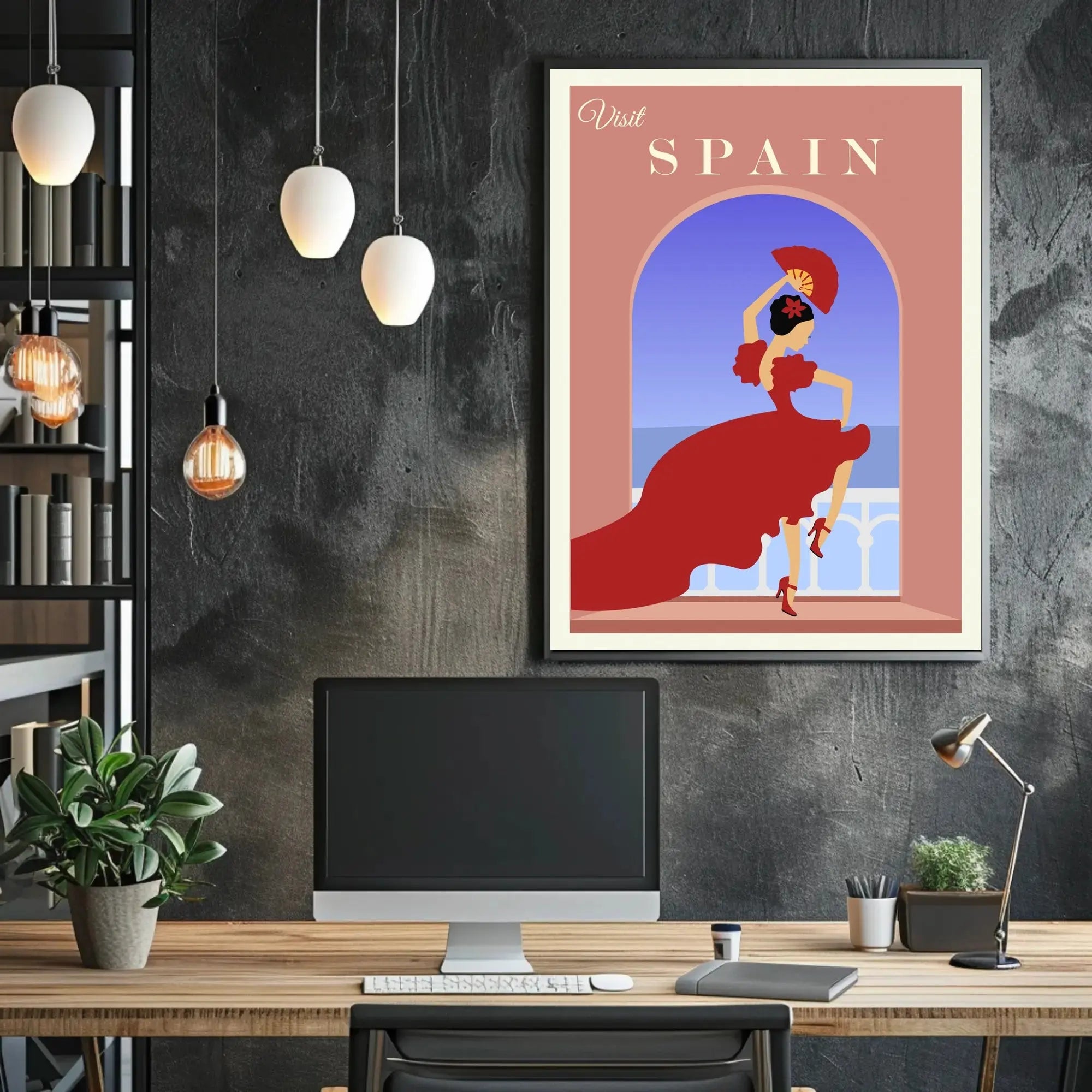 Visit Spain Flamenco Dance Travel Poster PosterGoat