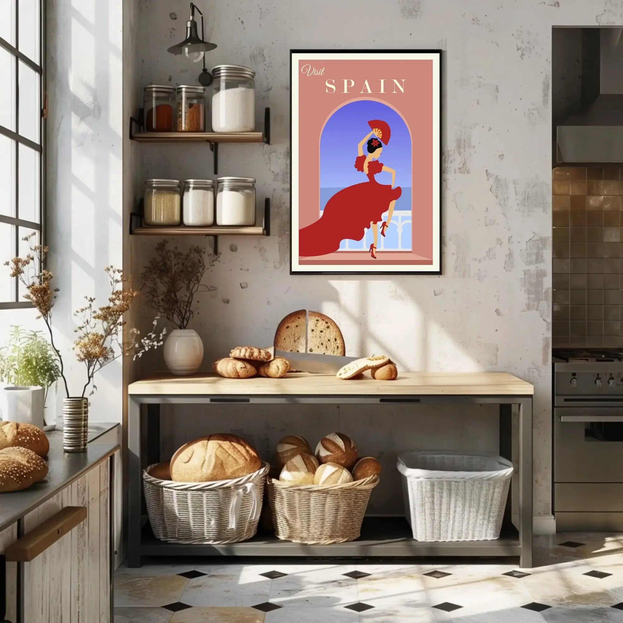 Visit Spain Flamenco Dance Travel Poster PosterGoat