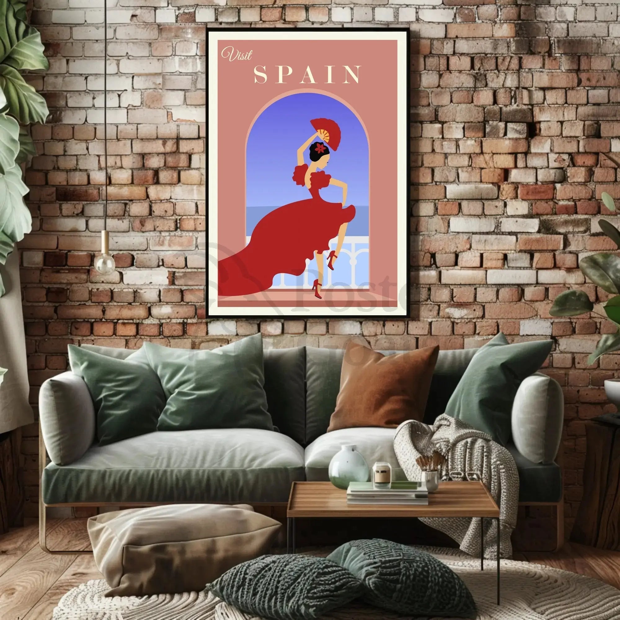 Visit Spain Flamenco Dance Travel Poster PosterGoat