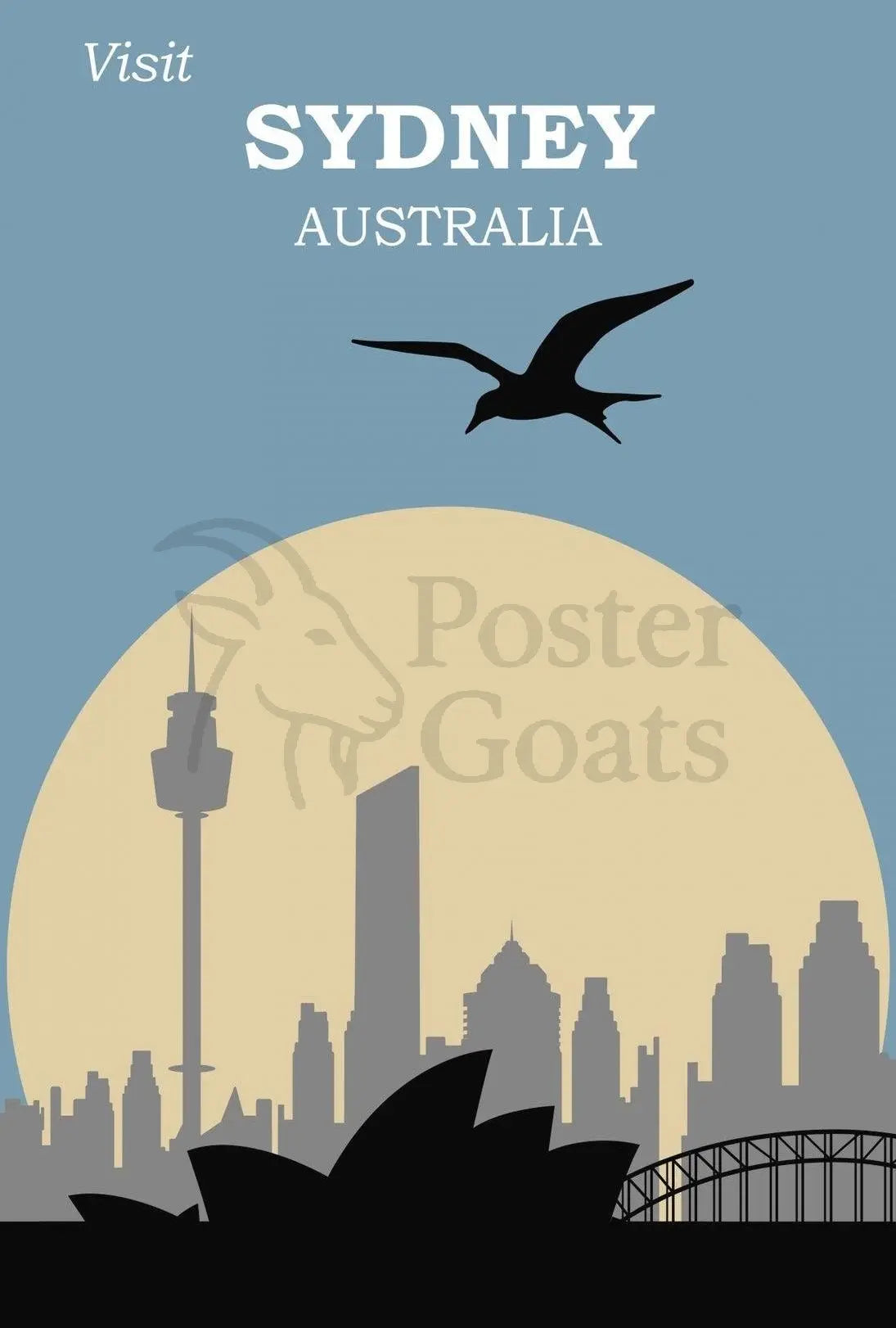 Visit Sydney Australia Travel Poster PosterGoat