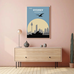 Visit Sydney Australia Travel Poster PosterGoat