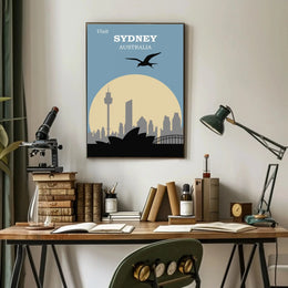 Visit Sydney Australia Travel Poster PosterGoat
