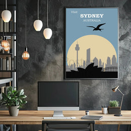 Visit Sydney Australia Travel Poster PosterGoat