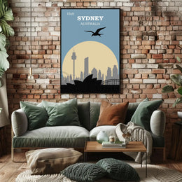 Visit Sydney Australia Travel Poster PosterGoat