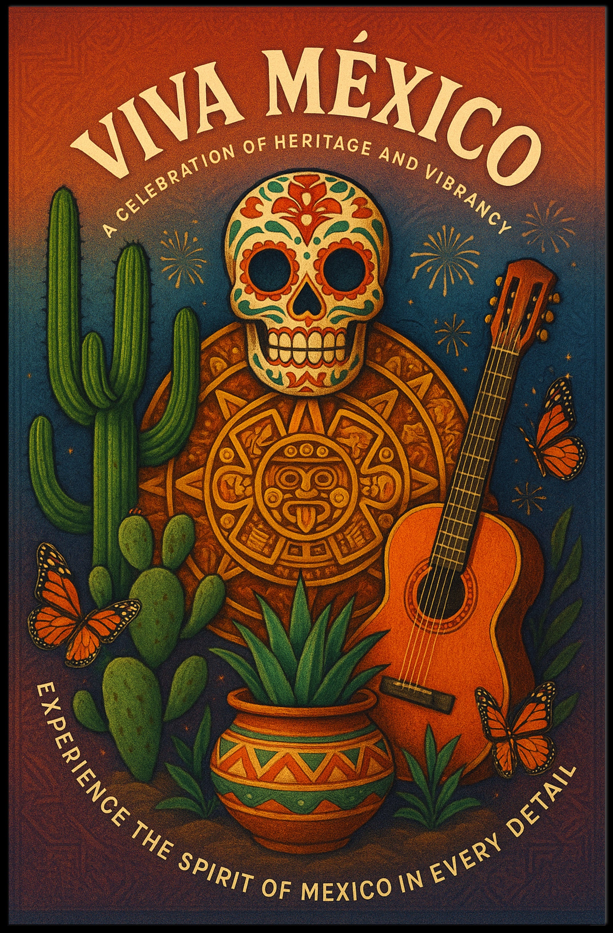 Viva México A Celebration of Heritage Poster PosterGoat