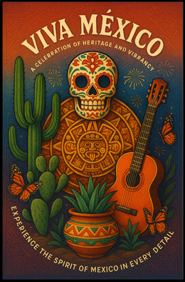 Viva México A Celebration of Heritage Poster PosterGoat