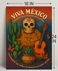 Viva México A Celebration of Heritage Poster PosterGoat