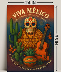 Viva México A Celebration of Heritage Poster PosterGoat