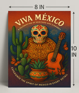 Viva México A Celebration of Heritage Poster PosterGoat