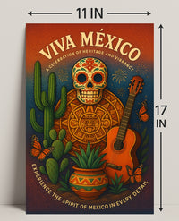 Viva México A Celebration of Heritage Poster PosterGoat