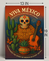Viva México A Celebration of Heritage Poster PosterGoat