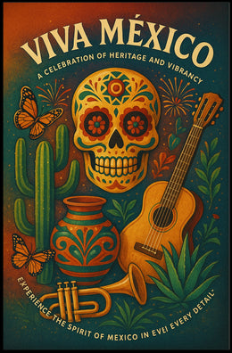 Viva México A Celebration of Heritage and Vibrancy Poster PosterGoat