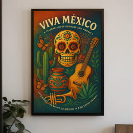 Viva México A Celebration of Heritage and Vibrancy Poster PosterGoat