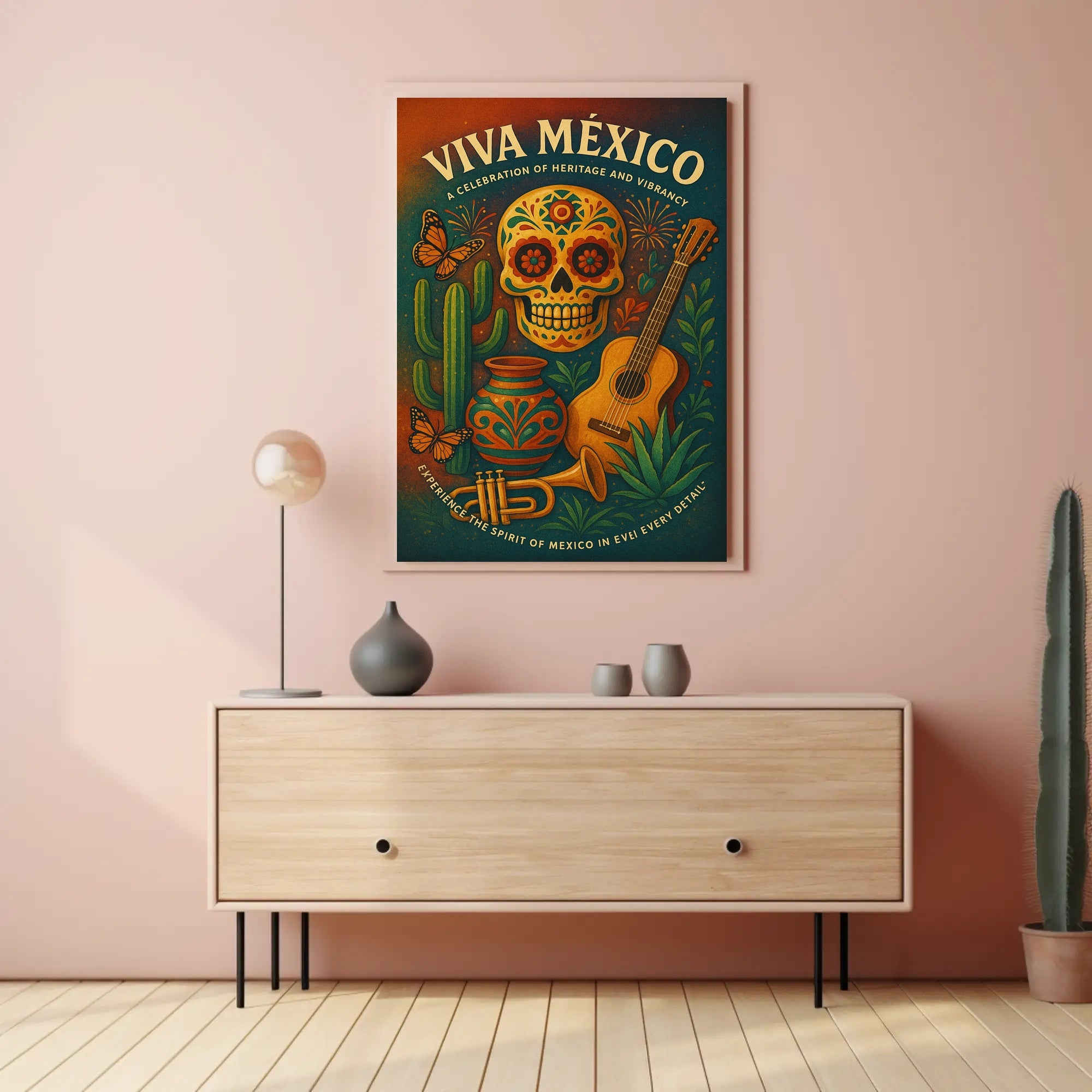 Viva México A Celebration of Heritage and Vibrancy Poster PosterGoat