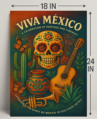 Viva México A Celebration of Heritage and Vibrancy Poster PosterGoat