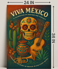 Viva México A Celebration of Heritage and Vibrancy Poster PosterGoat