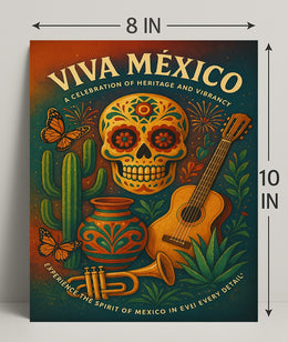 Viva México A Celebration of Heritage and Vibrancy Poster PosterGoat