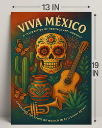 Viva México A Celebration of Heritage and Vibrancy Poster PosterGoat
