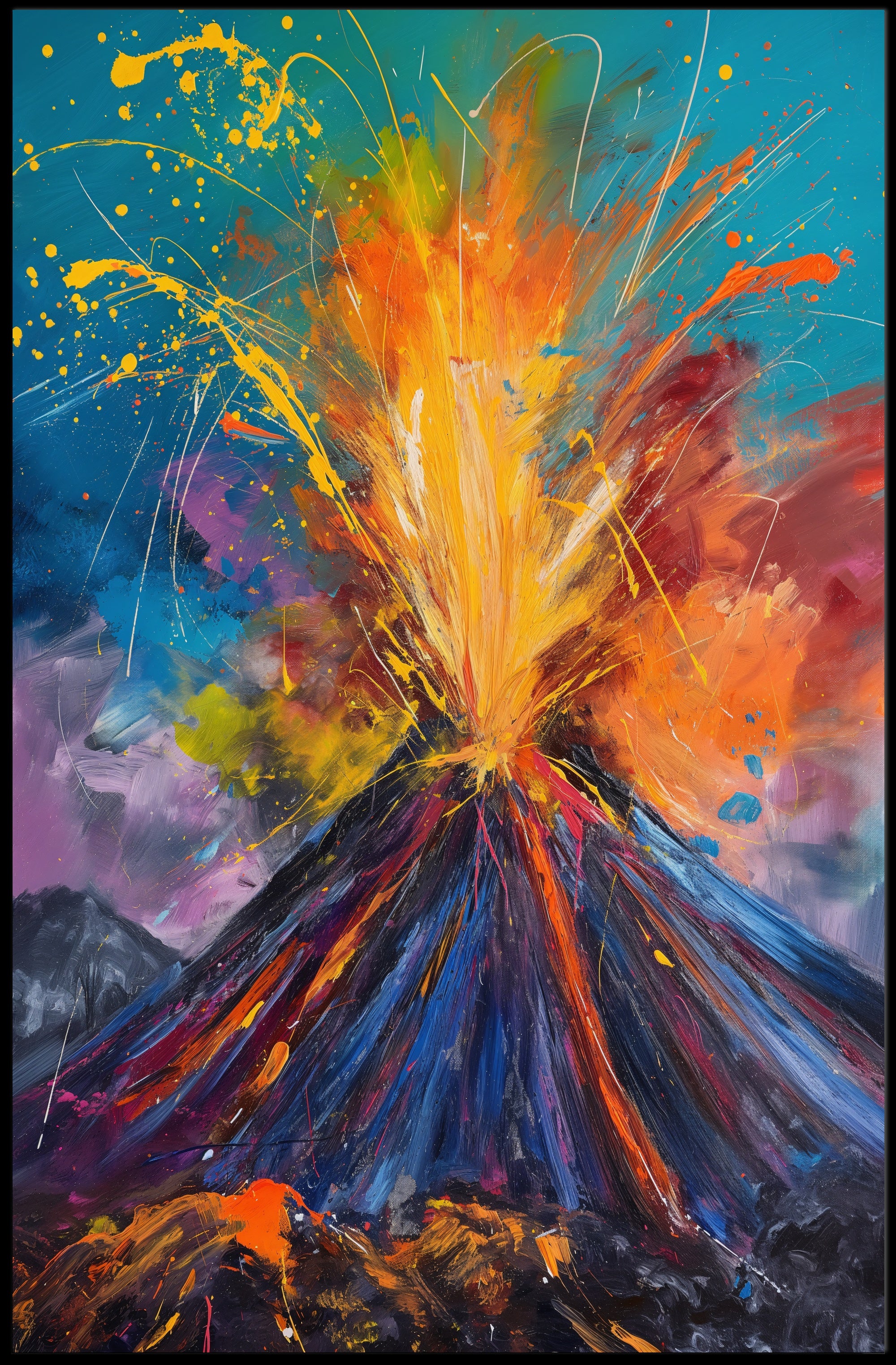 Volcanic Eruption Art: Abstract or Artistic Poster PosterGoat