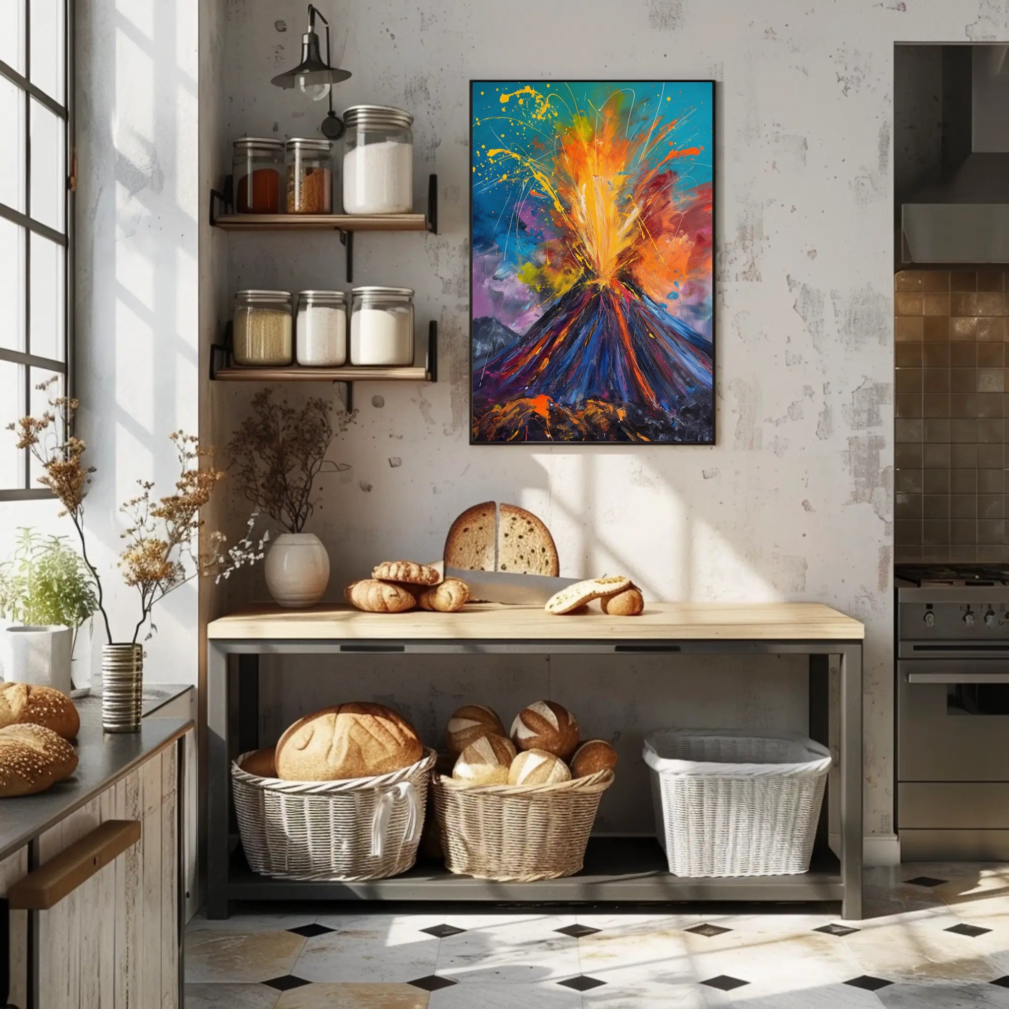 Volcanic Eruption Art: Abstract or Artistic Poster PosterGoat