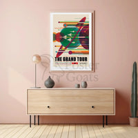 Voyager Grand Tour Retro Futuristic Sci-Fi Poster PosterGoat