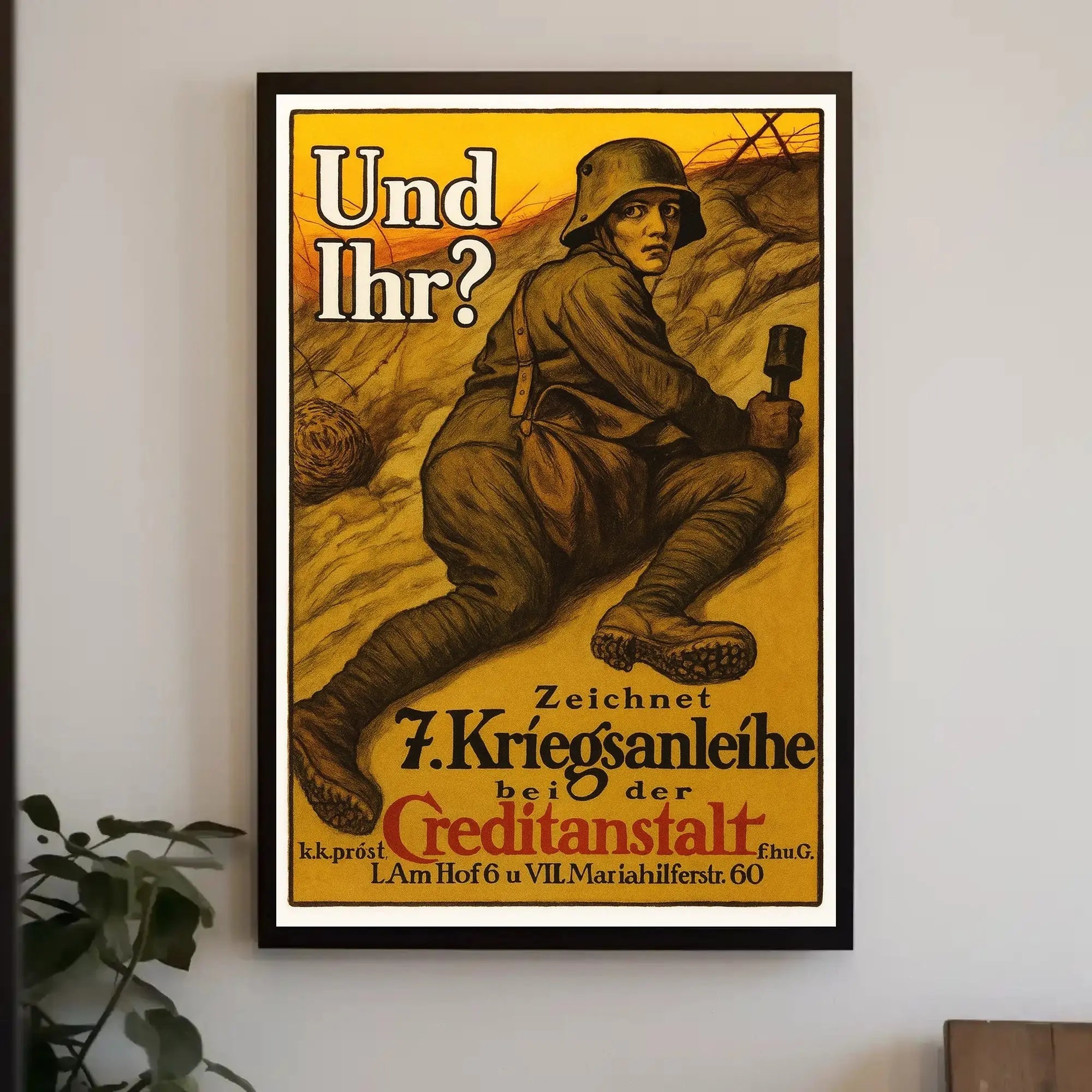 WWI Soldier German Propaganda Poster - Historical Artifact PosterGoat