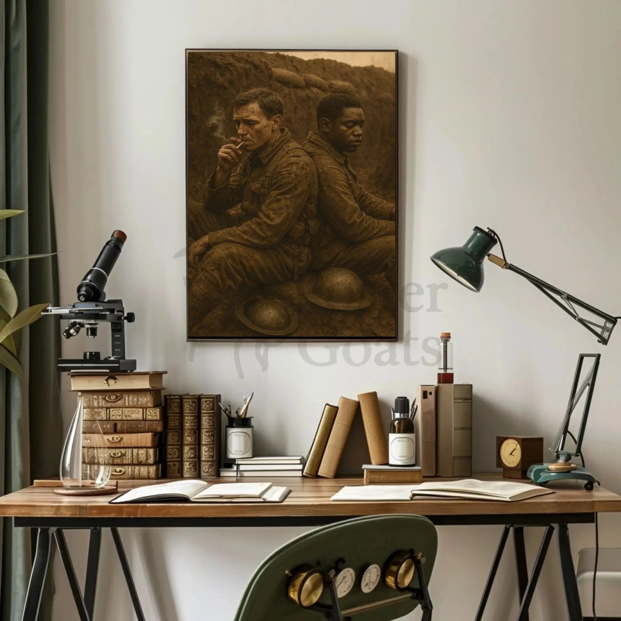 WWI Trench Soldiers Historical or Presidential Poster PosterGoat
