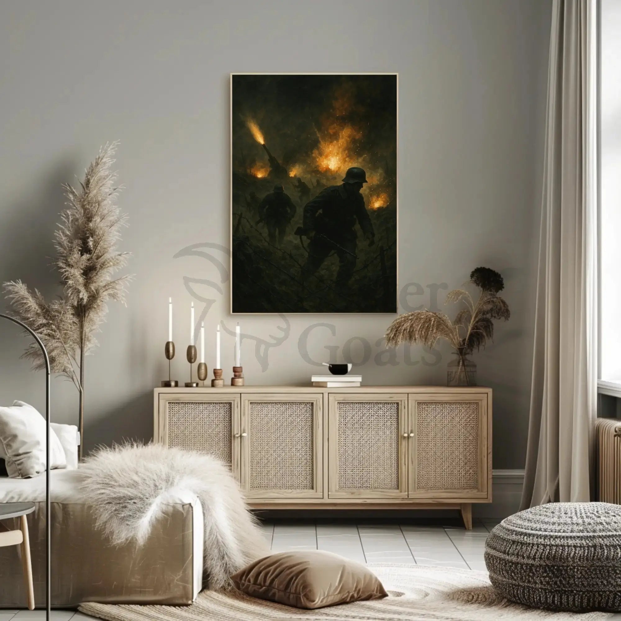 WWII Battlefield Art Poster for Historical Enthusiasts PosterGoat