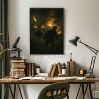 WWII Battlefield Art Poster for Historical Enthusiasts PosterGoat