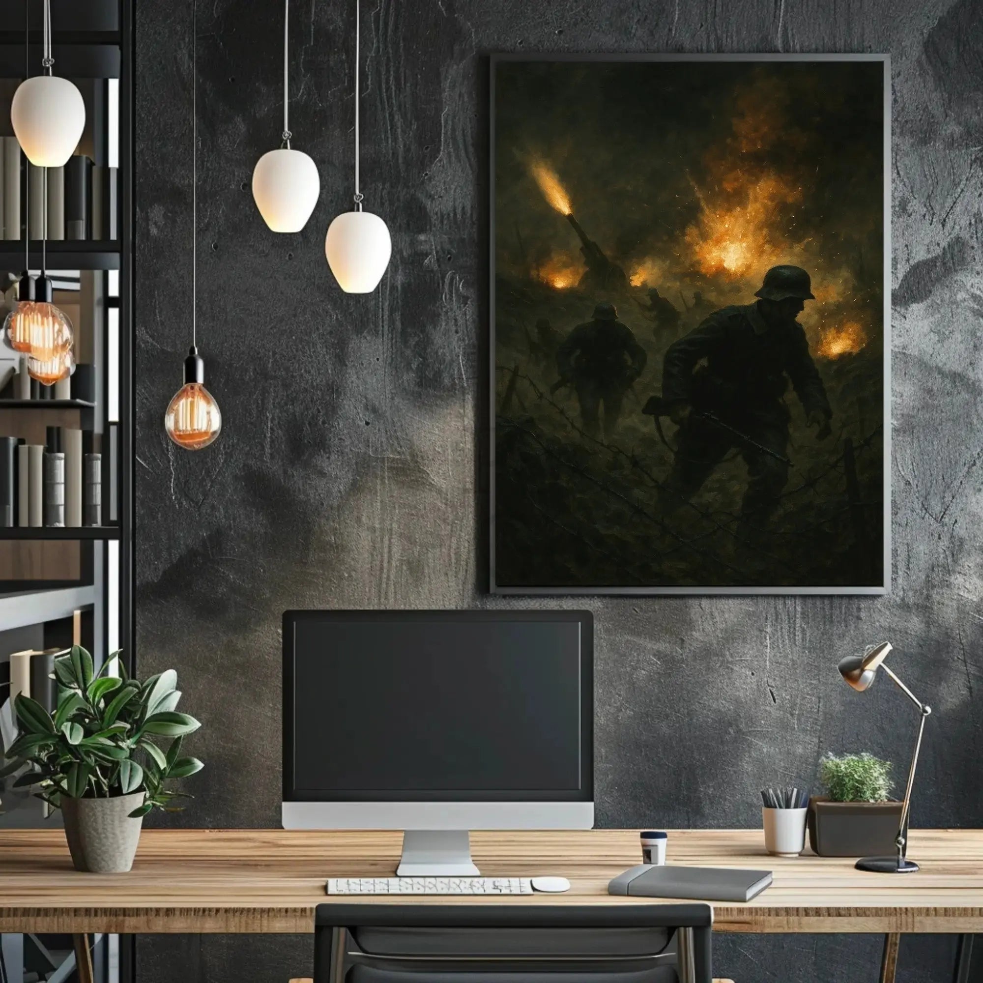 WWII Battlefield Art Poster for Historical Enthusiasts PosterGoat