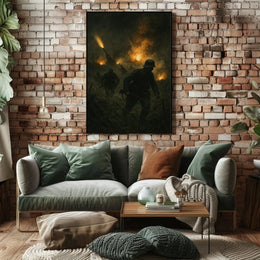 WWII Battlefield Art Poster for Historical Enthusiasts PosterGoat