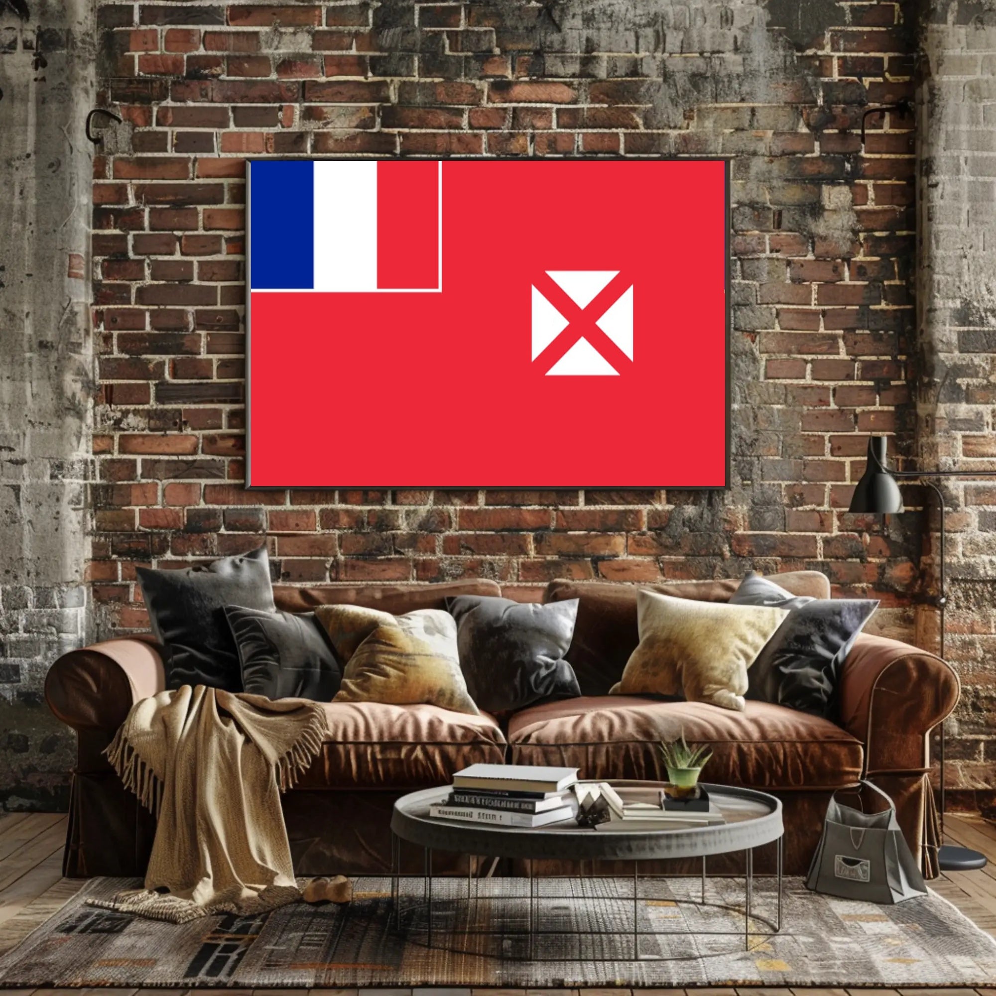 Wallis and Futuna Flag Patriotic Display Country Flag Poster PosterGoat