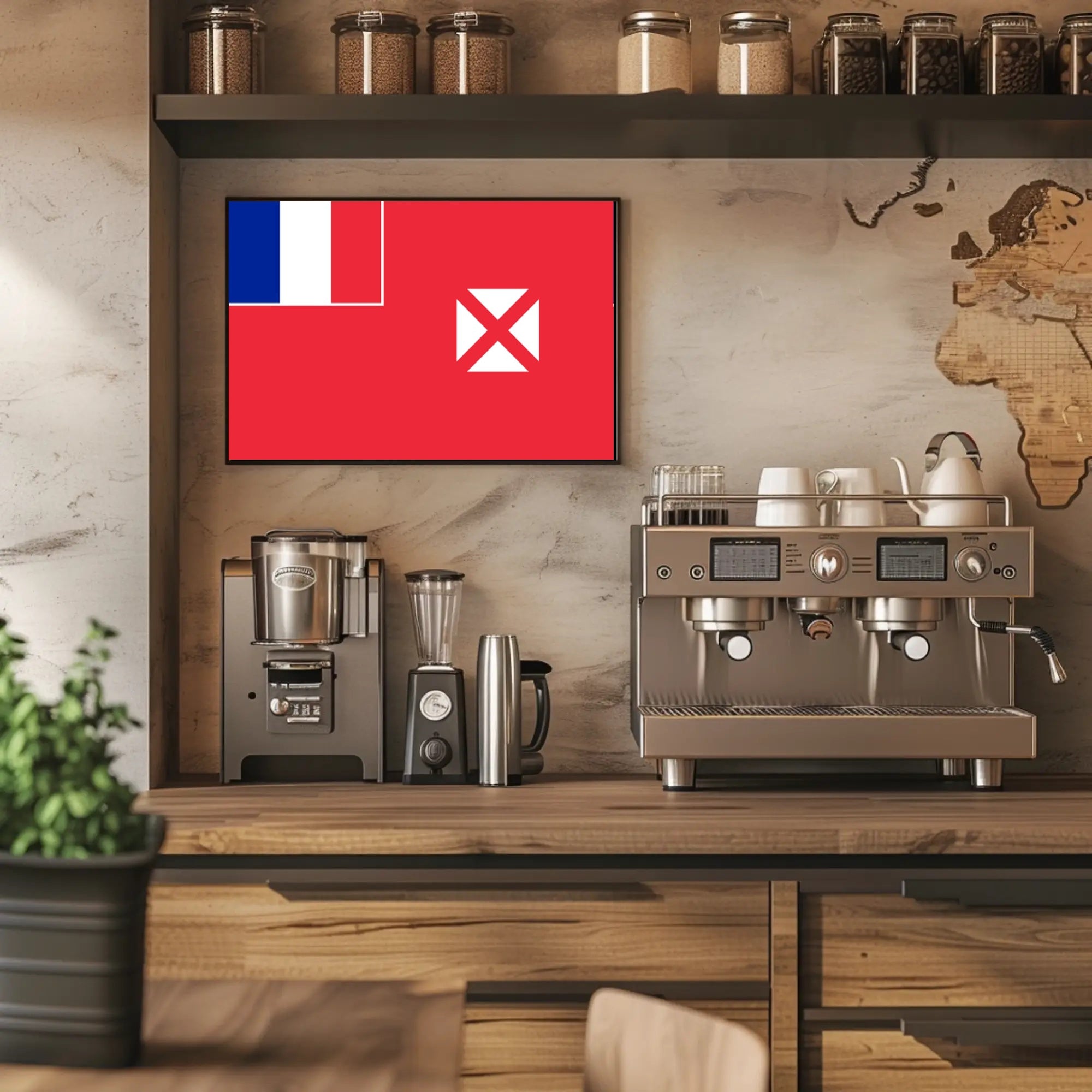 Wallis and Futuna Flag Patriotic Display Country Flag Poster PosterGoat
