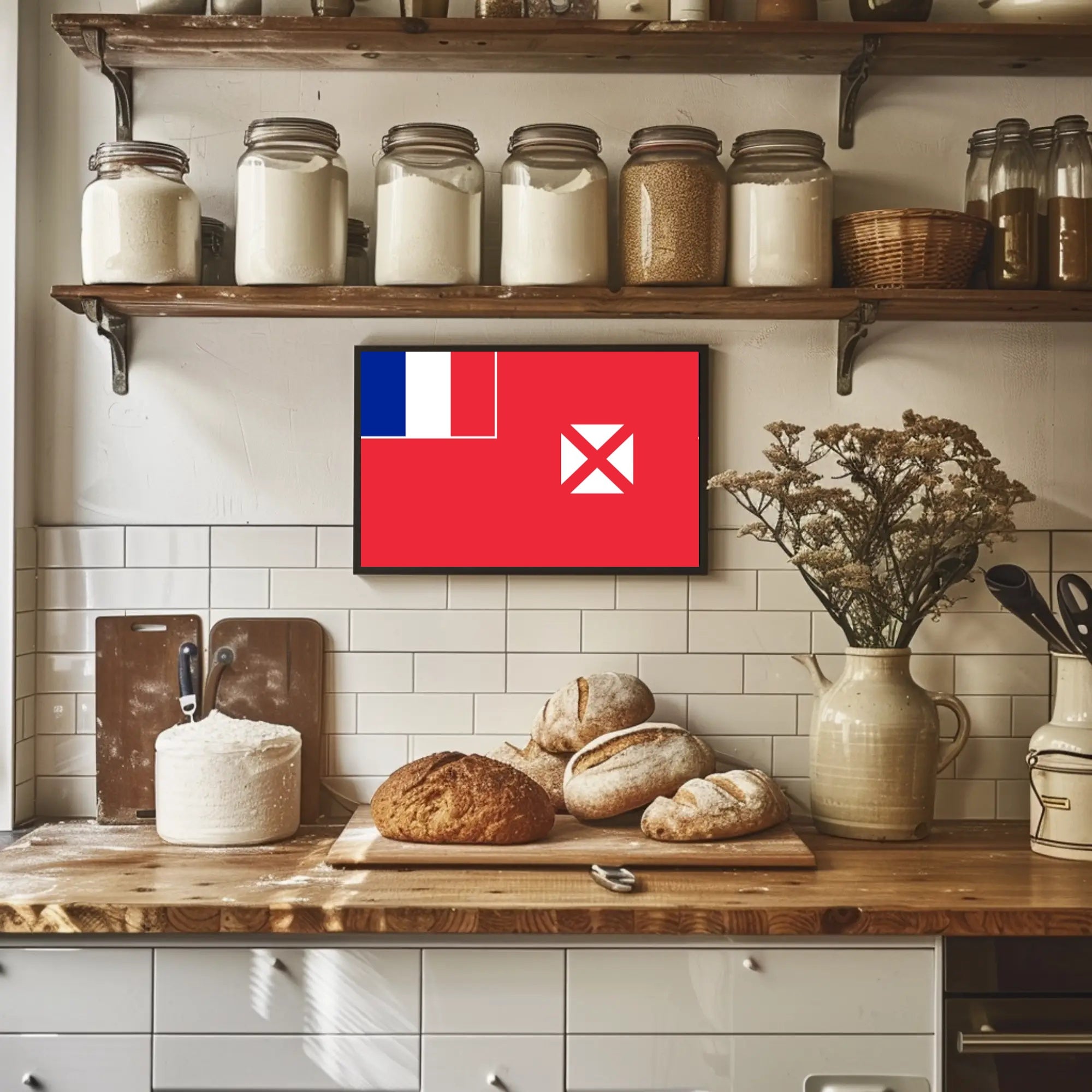 Wallis and Futuna Flag Patriotic Display Country Flag Poster PosterGoat
