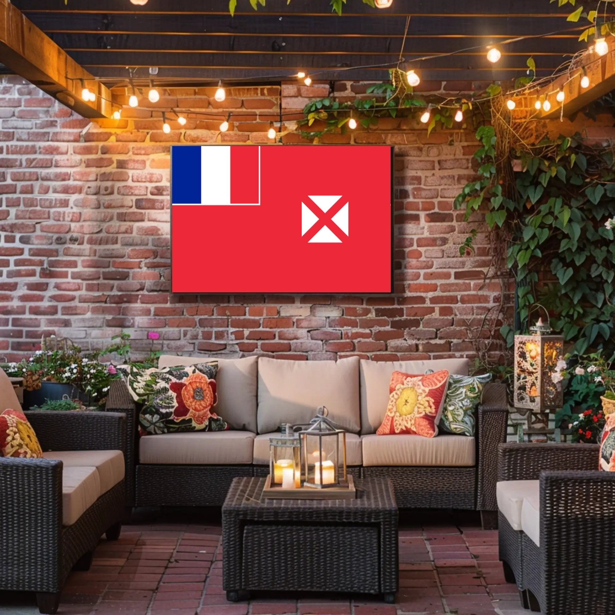 Wallis and Futuna Flag Patriotic Display Country Flag Poster PosterGoat