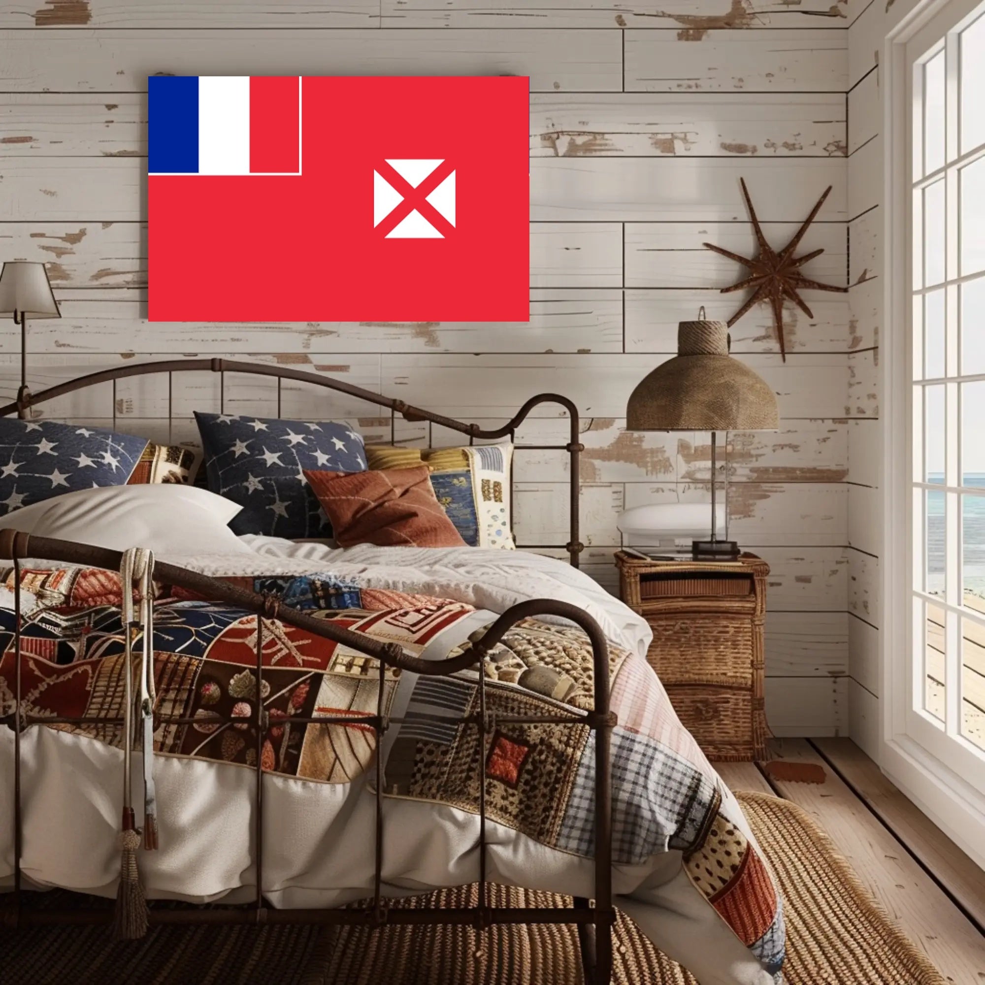 Wallis and Futuna Flag Patriotic Display Country Flag Poster PosterGoat