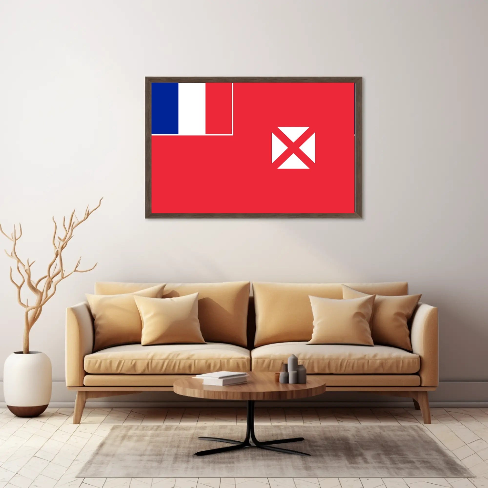 Wallis and Futuna Flag Patriotic Display Country Flag Poster PosterGoat