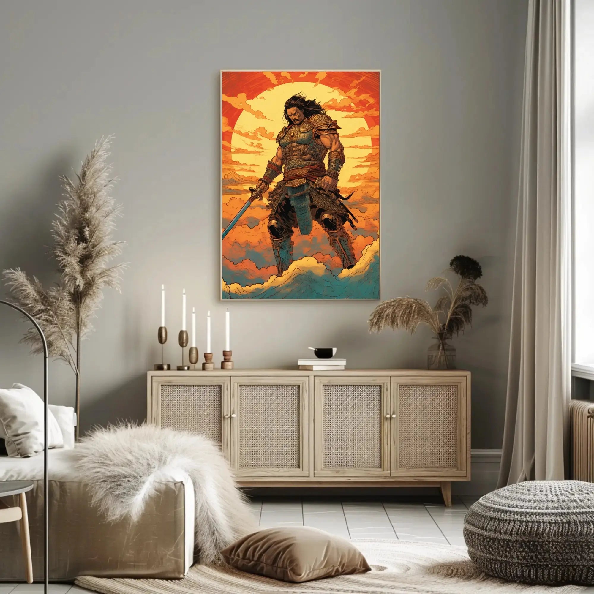 Warrior of the Sun Fantasy Art Poster PosterGoat