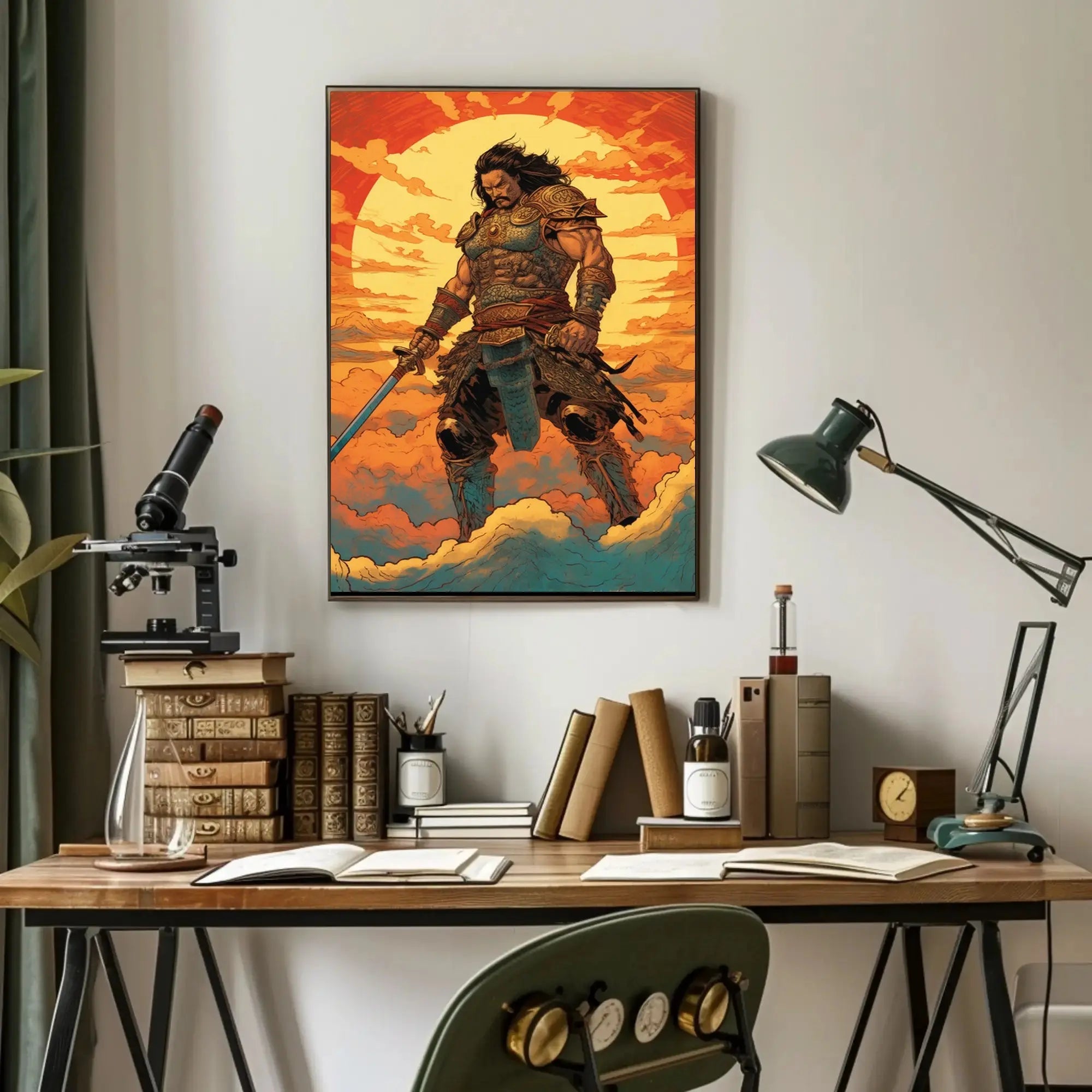 Warrior of the Sun Fantasy Art Poster PosterGoat