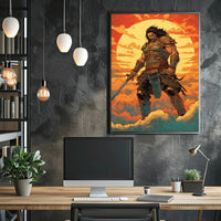 Warrior of the Sun Fantasy Art Poster PosterGoat