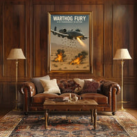 Warthog Fury A-10 Thunderbolt Military Combat Poster PosterGoat