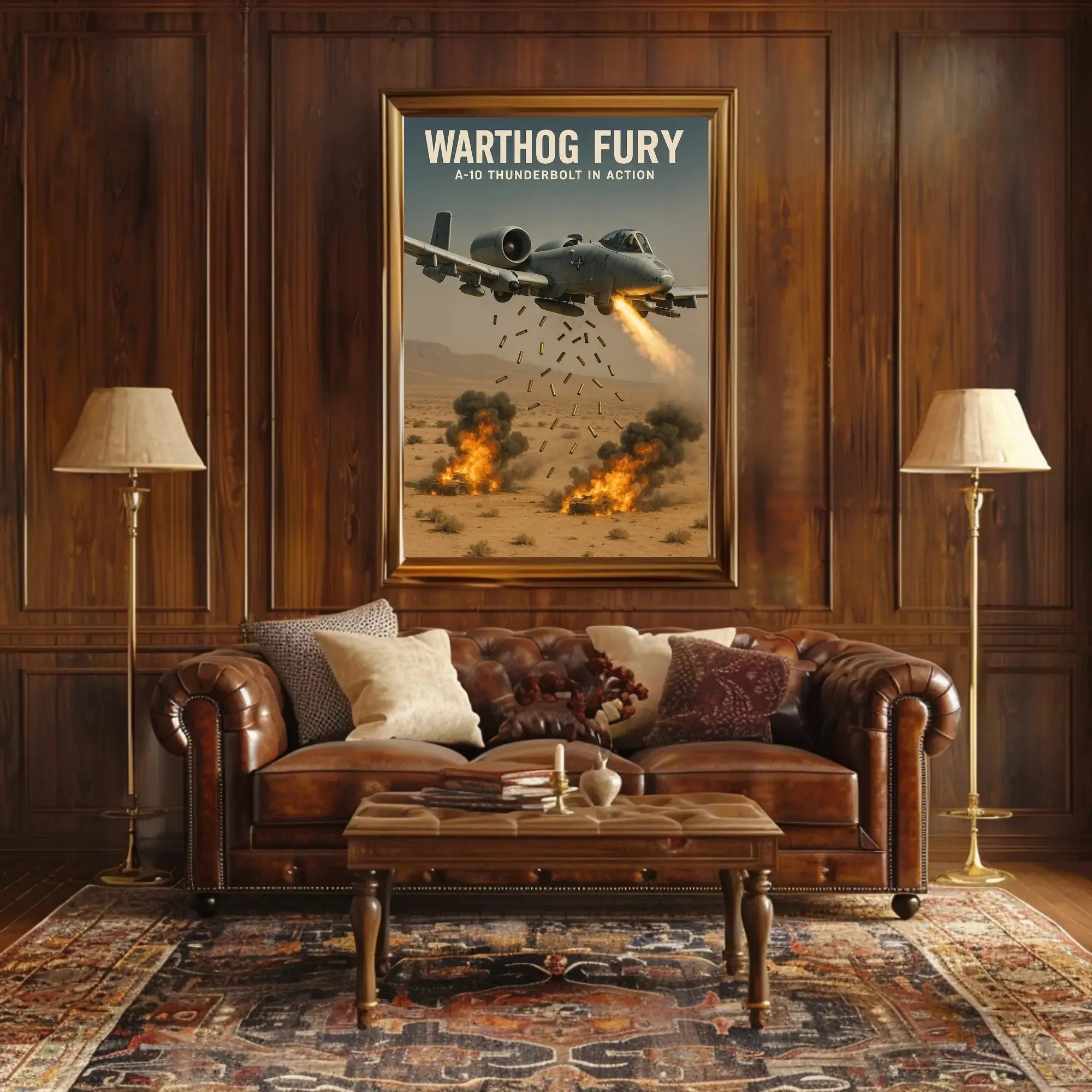 Warthog Fury A-10 Thunderbolt Military Combat Poster PosterGoat