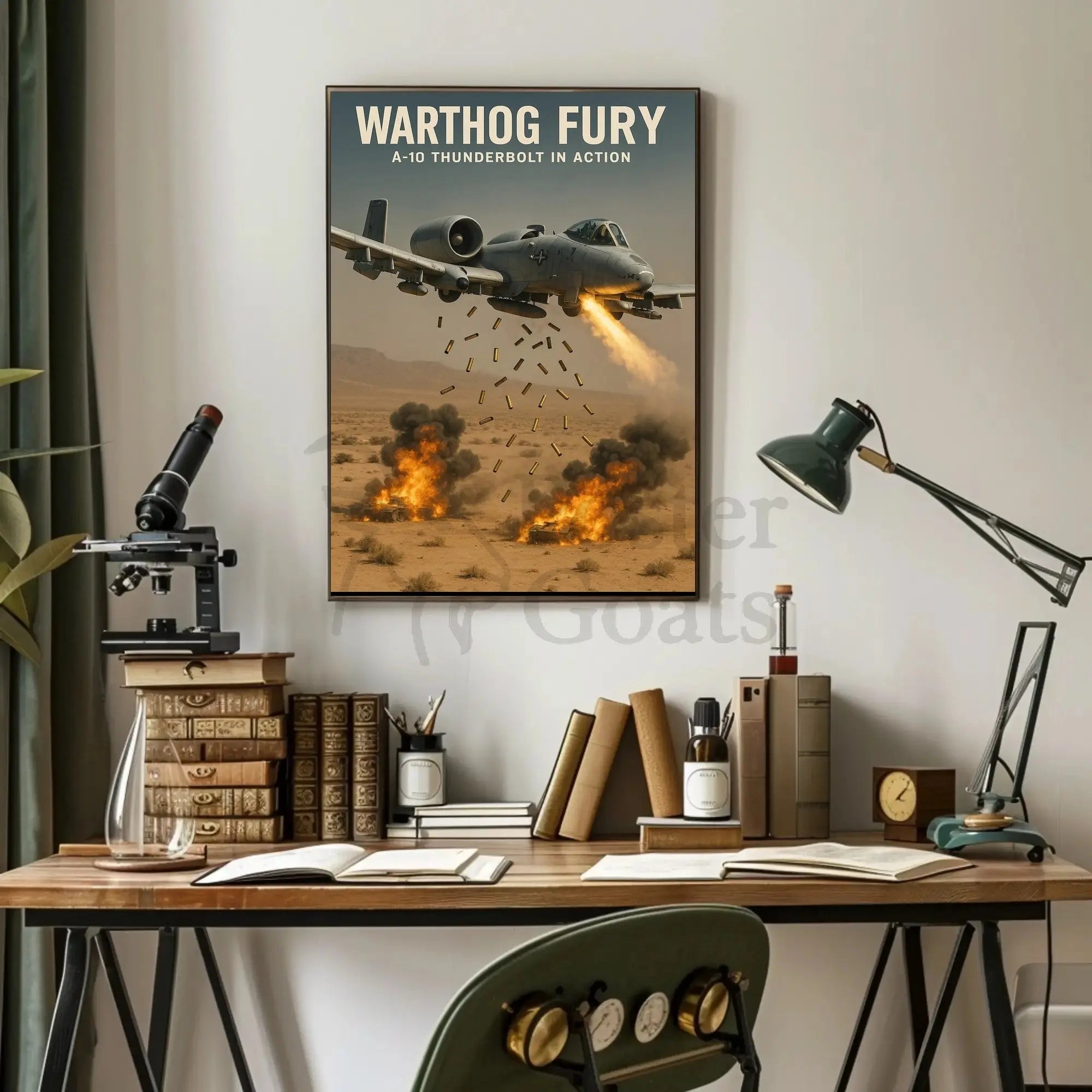 Warthog Fury A-10 Thunderbolt Military Combat Poster PosterGoat