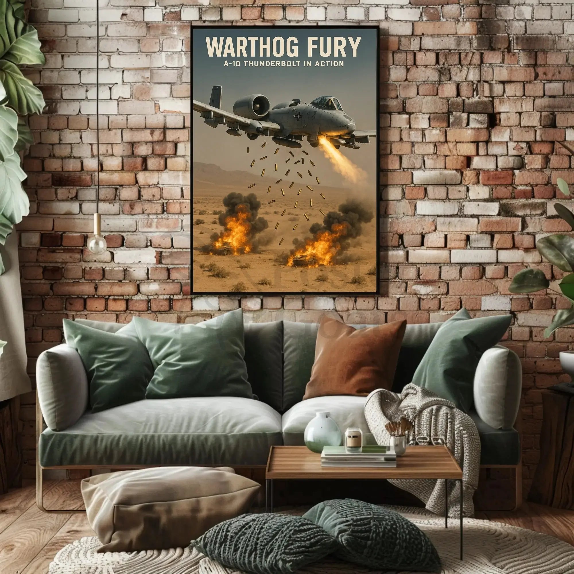 Warthog Fury A-10 Thunderbolt Military Combat Poster PosterGoat