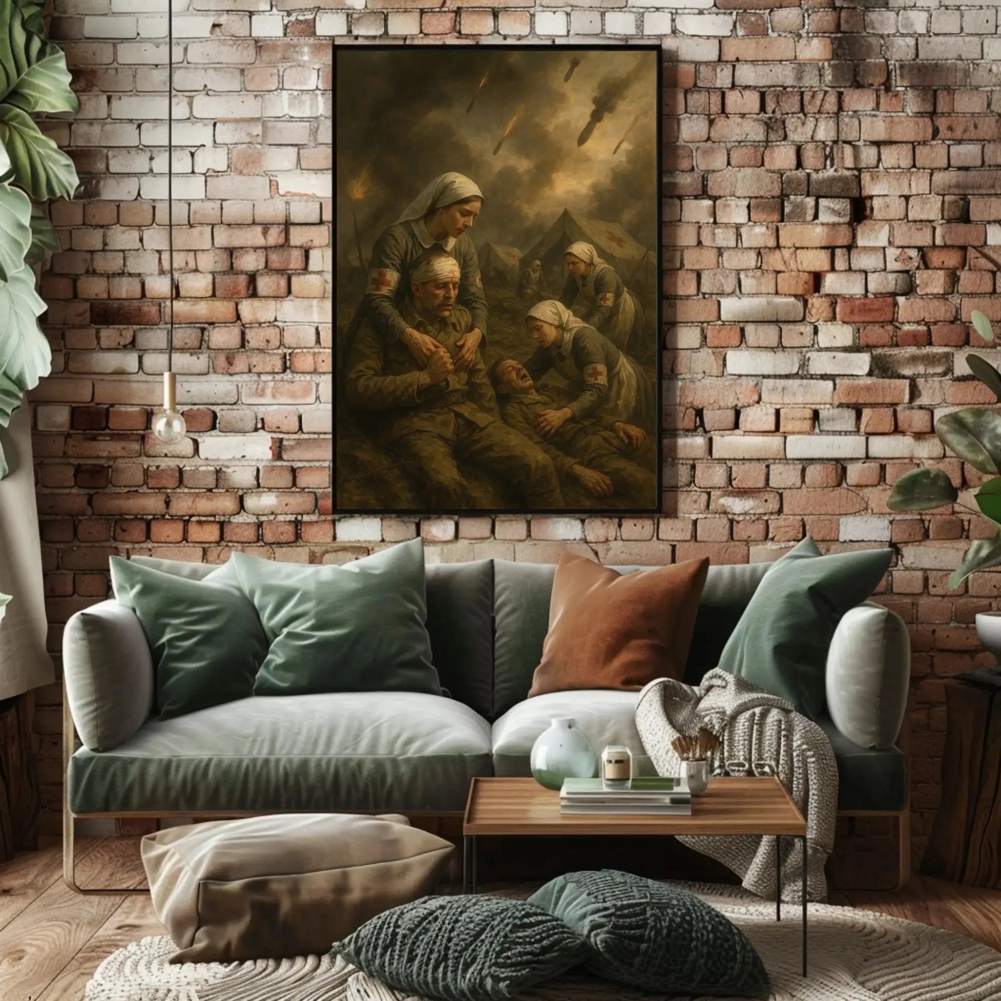Wartime Compassion in Chaos: WWII Poster PosterGoat