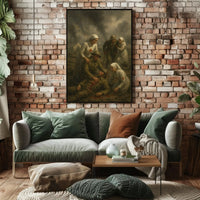 Wartime Humanity in Historical Artistic Military Recruitment Poster PosterGoat