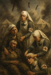 Wartime Medical Aid Realistic Historical or Presidential Poster PosterGoat